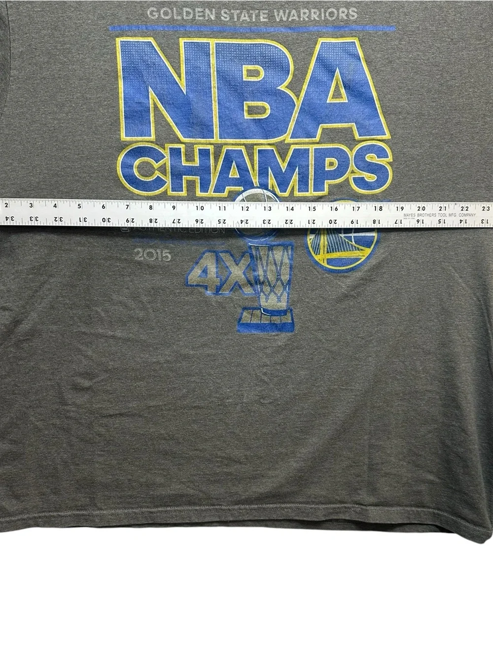 Adidas Golden State Warriors 2015 NBA Champions T-Shirt Men’s 2XL Gray